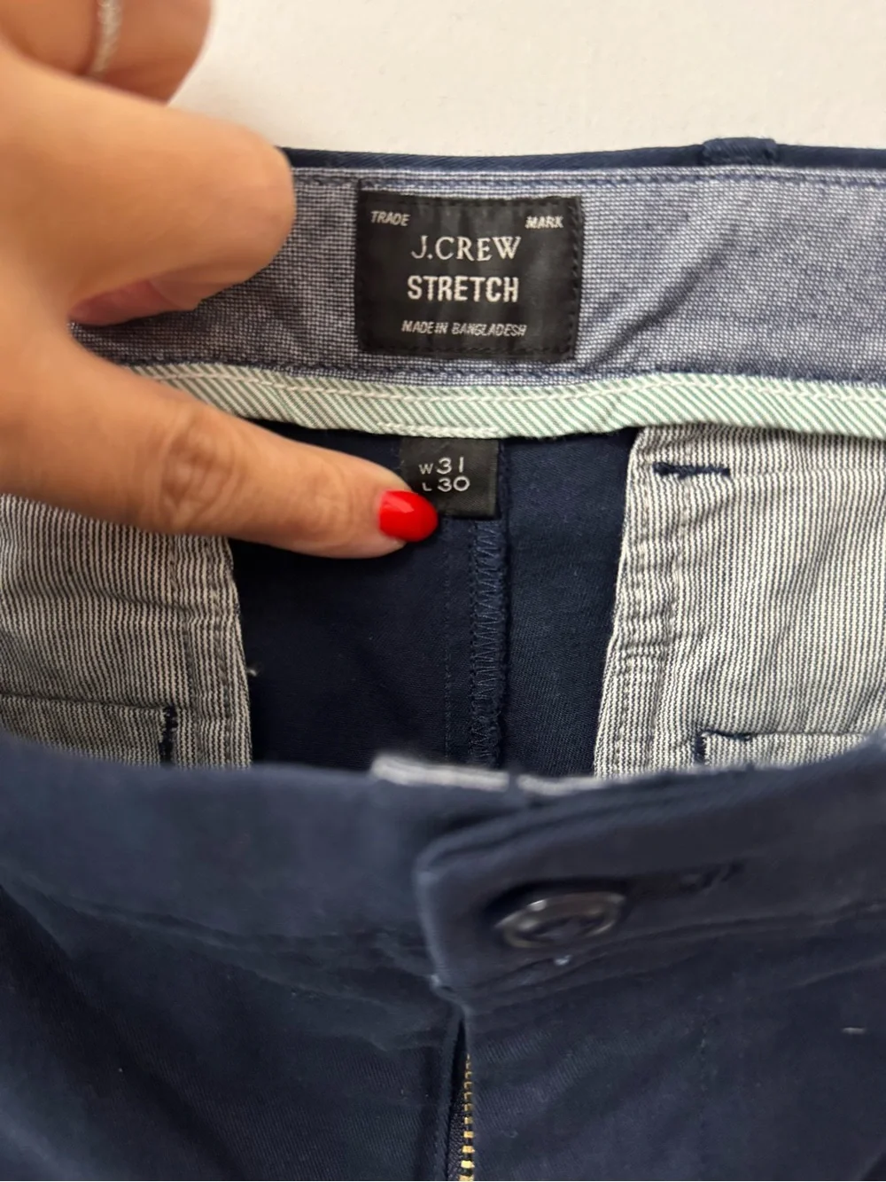 J. Crew Navy Slim Fit Chinos